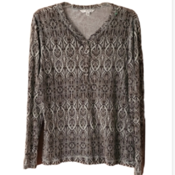 CAbi Hanky Henley #226 Mint Long Sleeve Top in Large - Picture 1 of 10